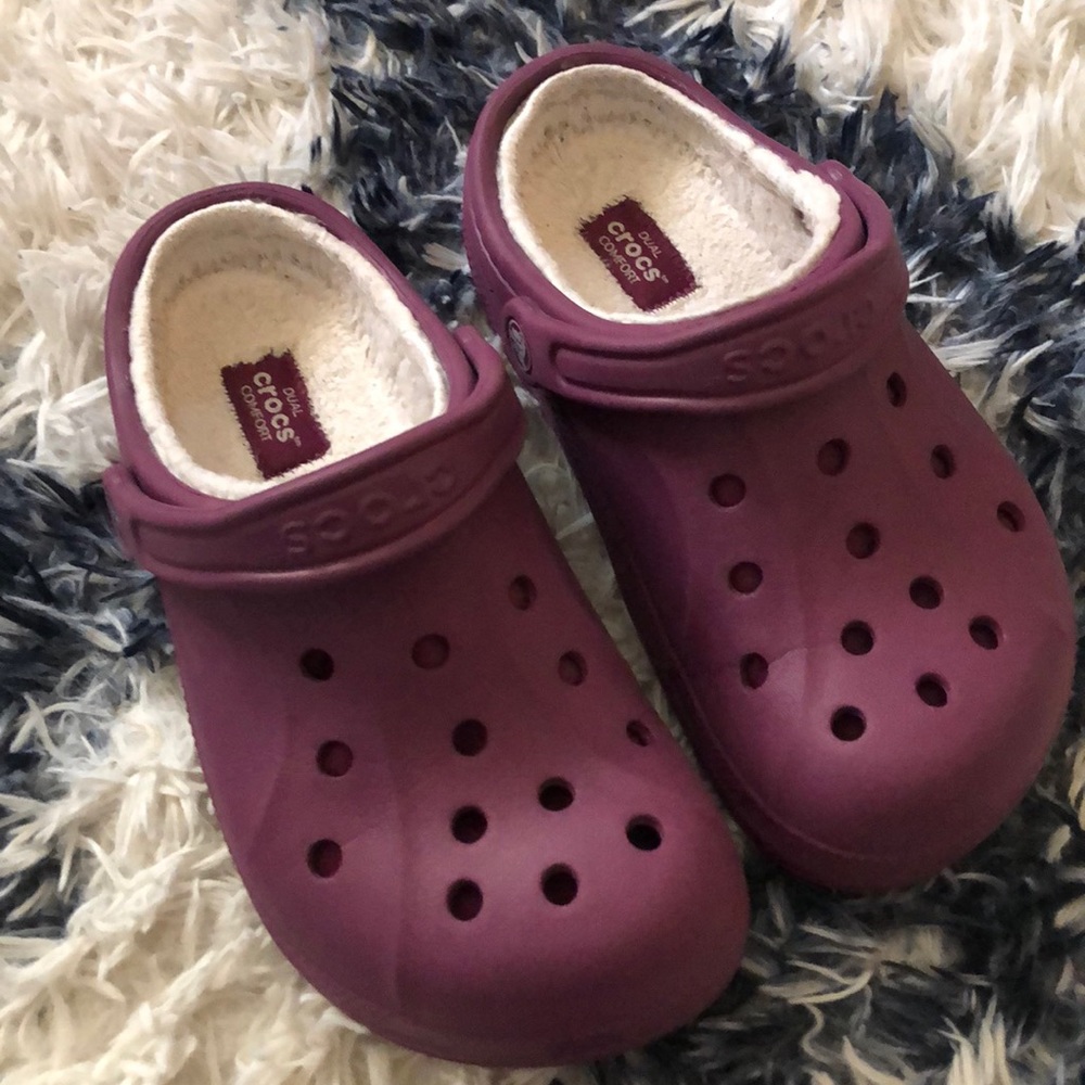 Fur lined crocs